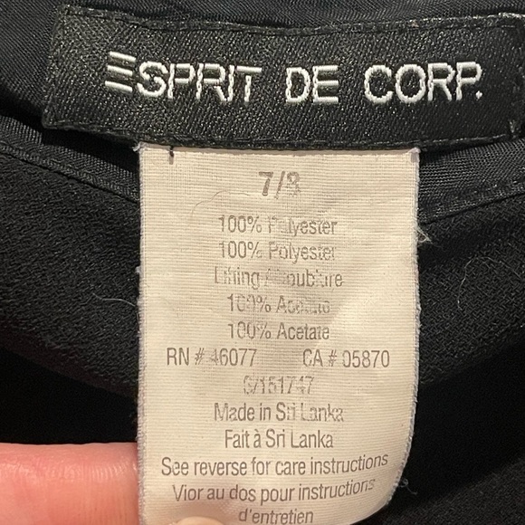 PEAK Y2K Goodness Esprit de Corp Black Spaghetti Strap Dress size Juniors 7/8 - Picture 2 of 6